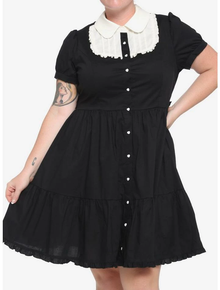 Best Sale β Black & White Peter Pan Collar π Dress Plus Size π 1 Best Sale β Black & White Peter Pan Collar π Dress Plus Size π