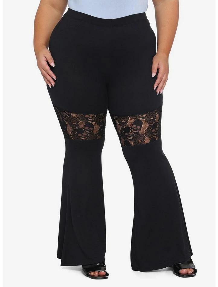 Deals โญ Skull Rose Lace Flared Leggings Plus Size ๐ฏ 1 Deals โญ Skull Rose Lace Flared Leggings Plus Size ๐ฏ