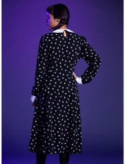 Cheap 😉 Wednesday Icons Collar Long-Sleeve 👗 Dress 🌟 -Cheap T-shirt Store 19281950 av2