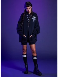 Best deal 🎁 Wednesday Darkness Friend Oversized 👧 Girls Hoodie 🌟 -Cheap T-shirt Store 19282028 av3