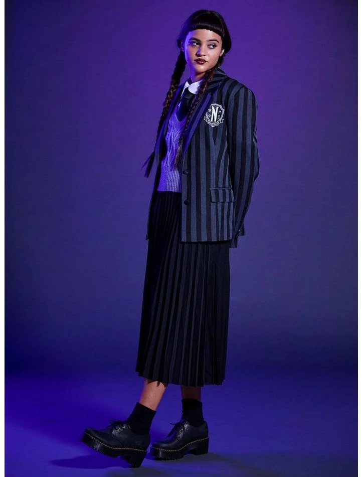 Cheap π Wednesday Nevermore π§ Girls Cosplay Blazer β¨ 2 Cheap π Wednesday Nevermore π§ Girls Cosplay Blazer β¨ - Image 2