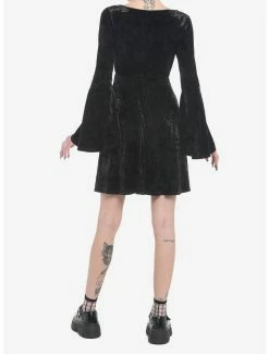 Outlet β¨ Black Crushed Velvet Bell Sleeve Mini π Dress π 5 Outlet β¨ Black Crushed Velvet Bell Sleeve Mini π Dress π -Cheap T-shirt Store 19501449 av2
