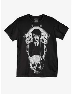 Promo ❤️ Wednesday Coffin Skull Boyfriend Fit 👧 Girls T-Shirt 🛒