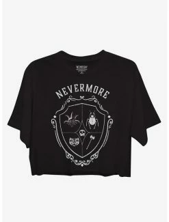 Best Pirce 🌟 Wednesday Nevermore 👧 Girls Crop T-Shirt ⌛