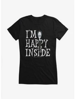 Buy ⭐ Addams Family I'm Happy Inside 👧 Girls T-Shirt 🎉