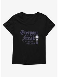 Hot Sale 😀 Addams Family Everyone Is A Freak 👧 Girls T-Shirt Plus Size 🎁