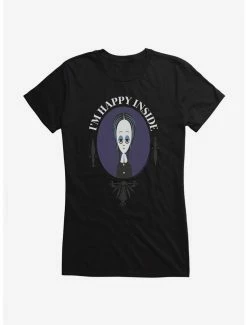 Hot Sale 👍 Addams Family Movie I'm Happy Inside 👧 Girls T-Shirt 👏
