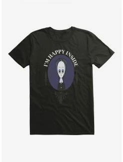 Best Sale 👏 Addams Family Movie I'm Happy Inside T-Shirt 🔔