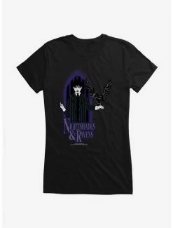 Hot Sale 😍 Wednesday Raven 👧 Girls T-Shirt 🔔 -Cheap T-shirt Store 20057716 hi