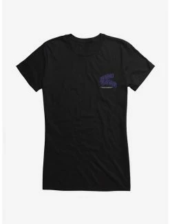 Cheap 😀 Wednesday Nevermore Academy Pocket 👧 Girls T-Shirt 🥰
