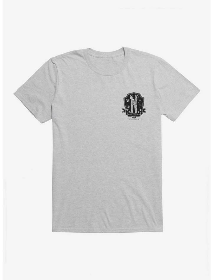 Best Pirce ❤️ Wednesday Nevermore Academy Crest T-Shirt 🎉 3 Best Pirce ❤️ Wednesday Nevermore Academy Crest T-Shirt 🎉 - Image 3