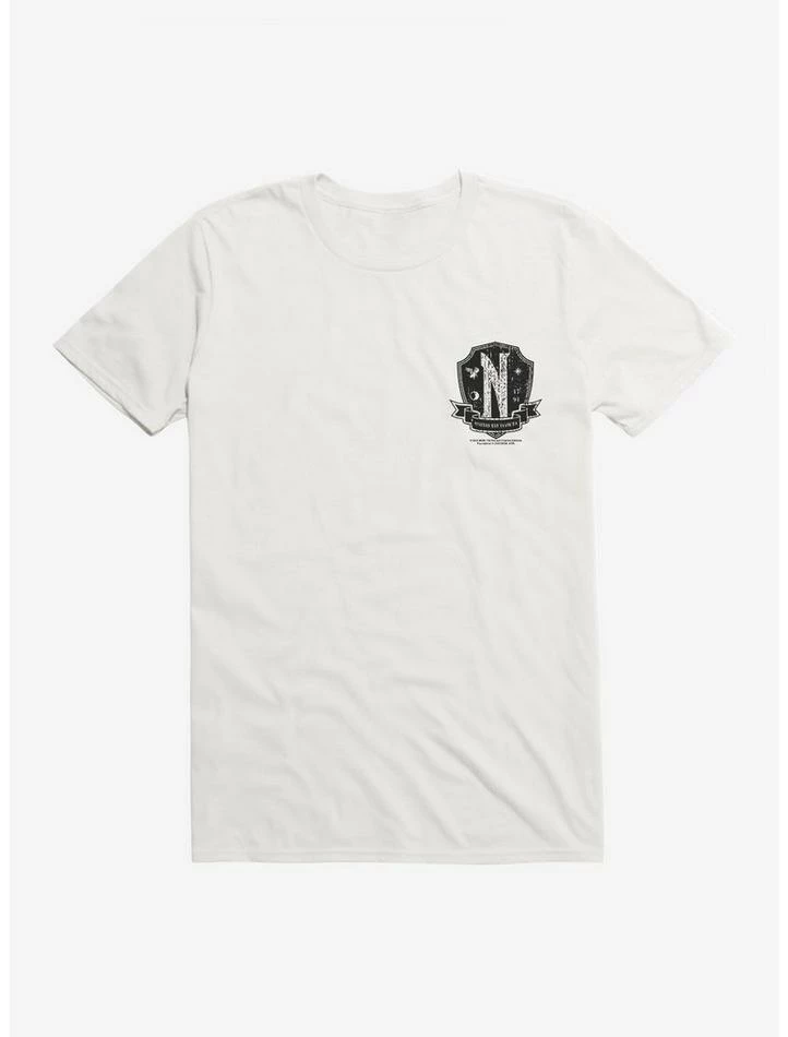 Best Pirce ❤️ Wednesday Nevermore Academy Crest T-Shirt 🎉 2 Best Pirce ❤️ Wednesday Nevermore Academy Crest T-Shirt 🎉 - Image 2