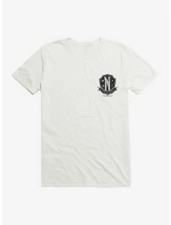 Best Pirce ❤️ Wednesday Nevermore Academy Crest T-Shirt 🎉