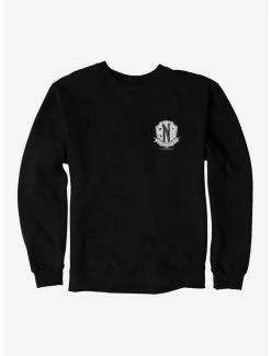 Best Pirce 💯 Wednesday Nevermore Academy Crest Sweatshirt ⭐ -Cheap T-shirt Store 20067909 hi