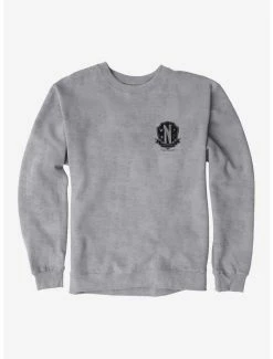 Best Pirce 💯 Wednesday Nevermore Academy Crest Sweatshirt ⭐ -Cheap T-shirt Store 20067916 hi