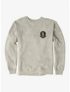 Best Pirce 💯 Wednesday Nevermore Academy Crest Sweatshirt ⭐