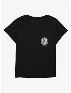 Deals 🎉 Wednesday Nevermore Academy Crest 👧 Girls T-Shirt Plus Size ⭐ -Cheap T-shirt Store 20067951 hi