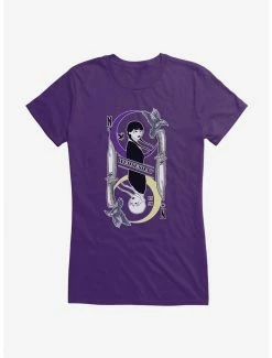 Top 10 😉 Wednesday Moon And Stars Doppleganger Card 👧 Girls T-Shirt 🥰 -Cheap T-shirt Store 20302435 hi