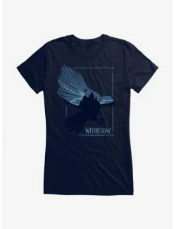 Brand new ⭐ Wednesday TV Series Raven 👧 Girls T-Shirt 🔥 -Cheap T-shirt Store 20341824 hi