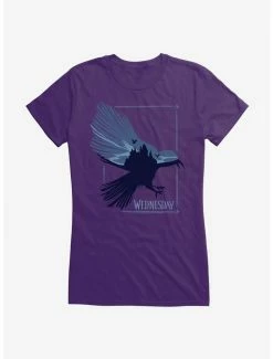 Brand new ⭐ Wednesday TV Series Raven 👧 Girls T-Shirt 🔥 -Cheap T-shirt Store 20341831 hi