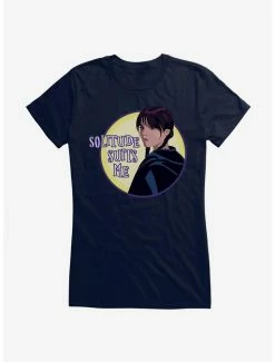 Best Sale 😉 Wednesday TV Series Solitude Suits Me 👧 Girls T-Shirt 🥰 -Cheap T-shirt Store 20341845 hi