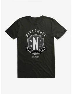 Outlet 💯 Wednesday Nevermore Academy Emblem T-Shirt 🌟