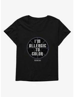 Cheapest ✨ Wednesday I'm Allergic To Color 👧 Girls T-Shirt Plus Size 🥰