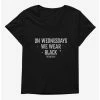 Best Sale 😀 Wednesday On Wednesdays We Wear Black 👧 Girls T-Shirt Plus Size 🛒