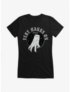 Hot Sale ⭐ Wednesday The Thing Very Hands On 👧 Girls T-Shirt 😀