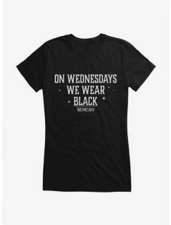 Wholesale 🧨 Wednesday On Wednesdays We Wear Black 👧 Girls T-Shirt 🌟