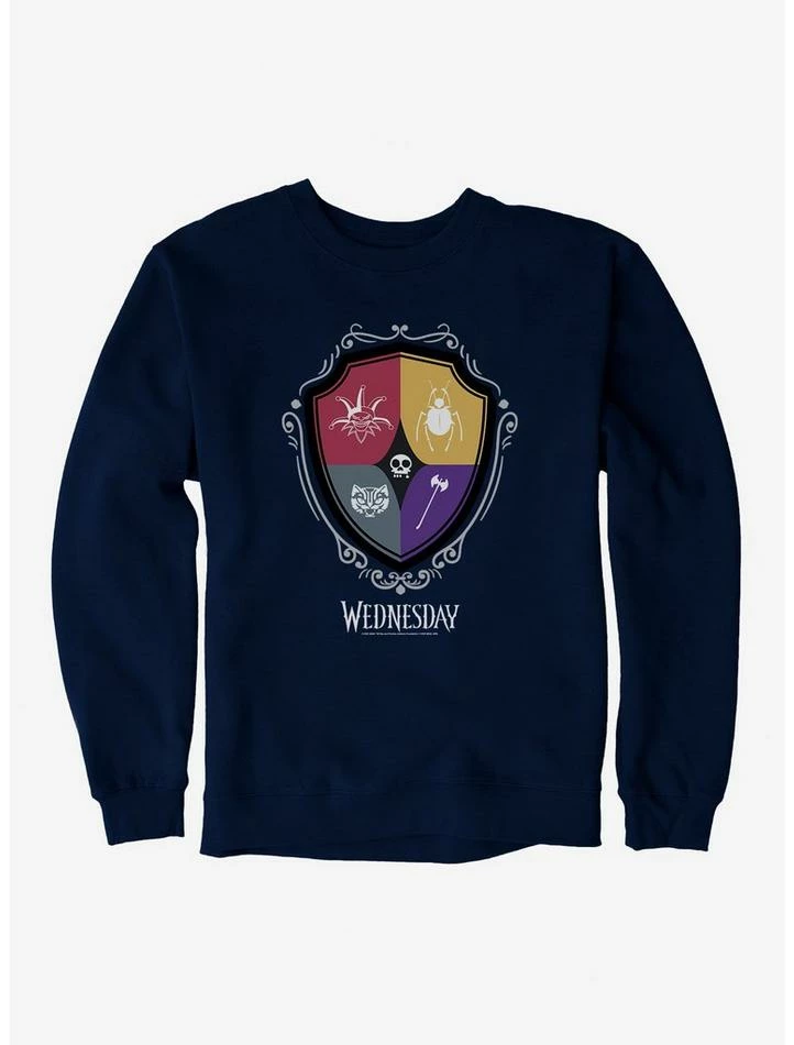 Coupon ๐ฅ Wednesday Nevermore Academy Crest Icons Sweatshirt ๐งจ 3 Coupon ๐ฅ Wednesday Nevermore Academy Crest Icons Sweatshirt ๐งจ - Image 3