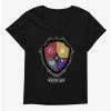 Best Pirce 🌟 Wednesday Nevermore Academy Crest Icons 👧 Girls T-Shirt Plus Size ✨